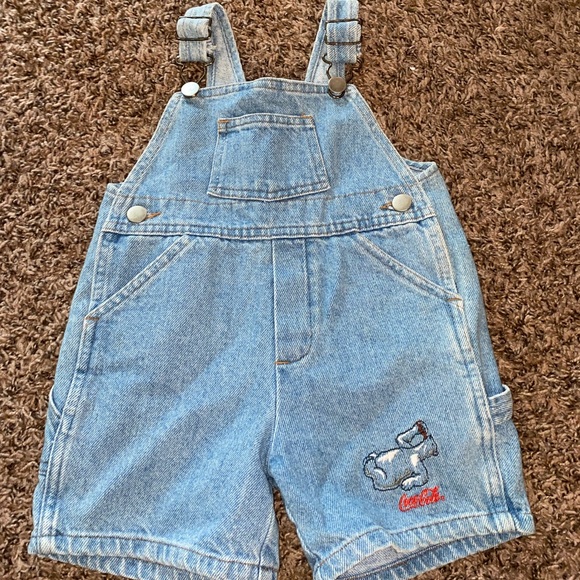 Kids Vintage Coca-Cola Overalls - Picture 1 of 4